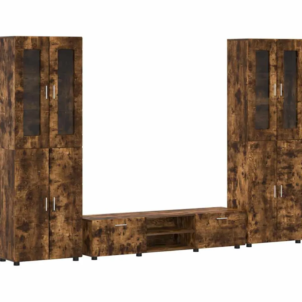 vidaXL Tv-meubelset FLORIN 3 st Artisan Eiken Bewerkt hout