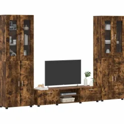 vidaXL Tv-meubelset FLORIN 3 st Artisan Eiken Bewerkt hout