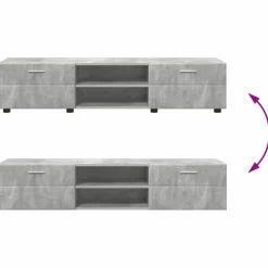 vidaXL Tv-meubelset FLORIN 3 st Beton Grijs Bewerkt hout