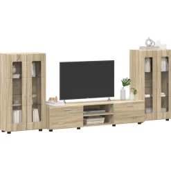 vidaXL Tv-meubelset FLORIN 3 st Sonoma Eiken Bewerkt hout