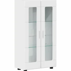 vidaXL Tv-meubelset FLORIN 3 st Hoogglans wit Bewerkt hout
