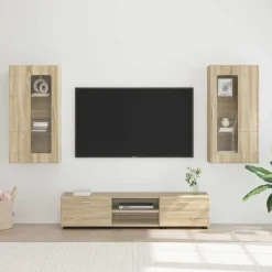 vidaXL Tv-meubelset FLORIN 3 st Sonoma Eiken Bewerkt hout