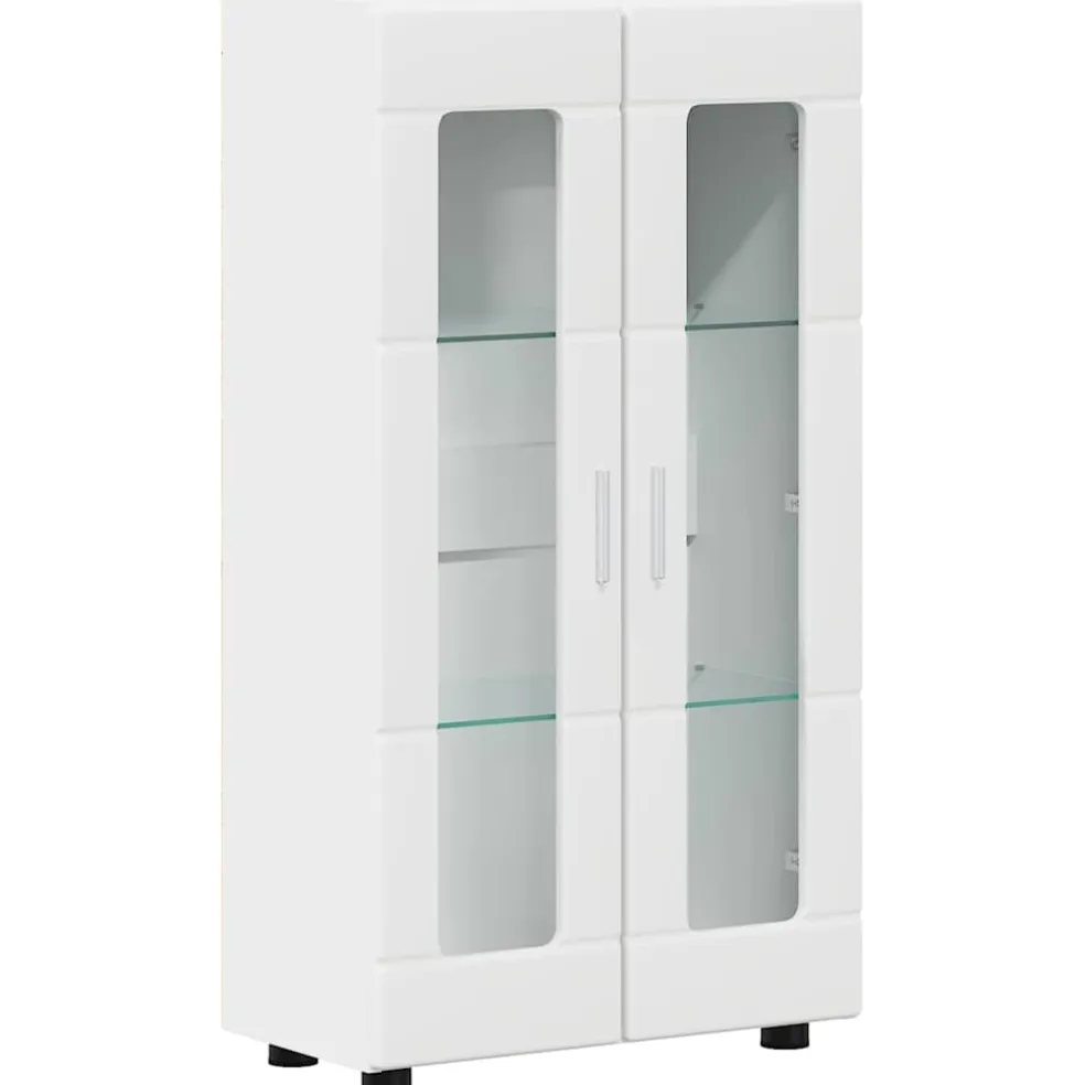 vidaXL Tv-meubelset FLORIN 3 st Wit Bewerkt hout
