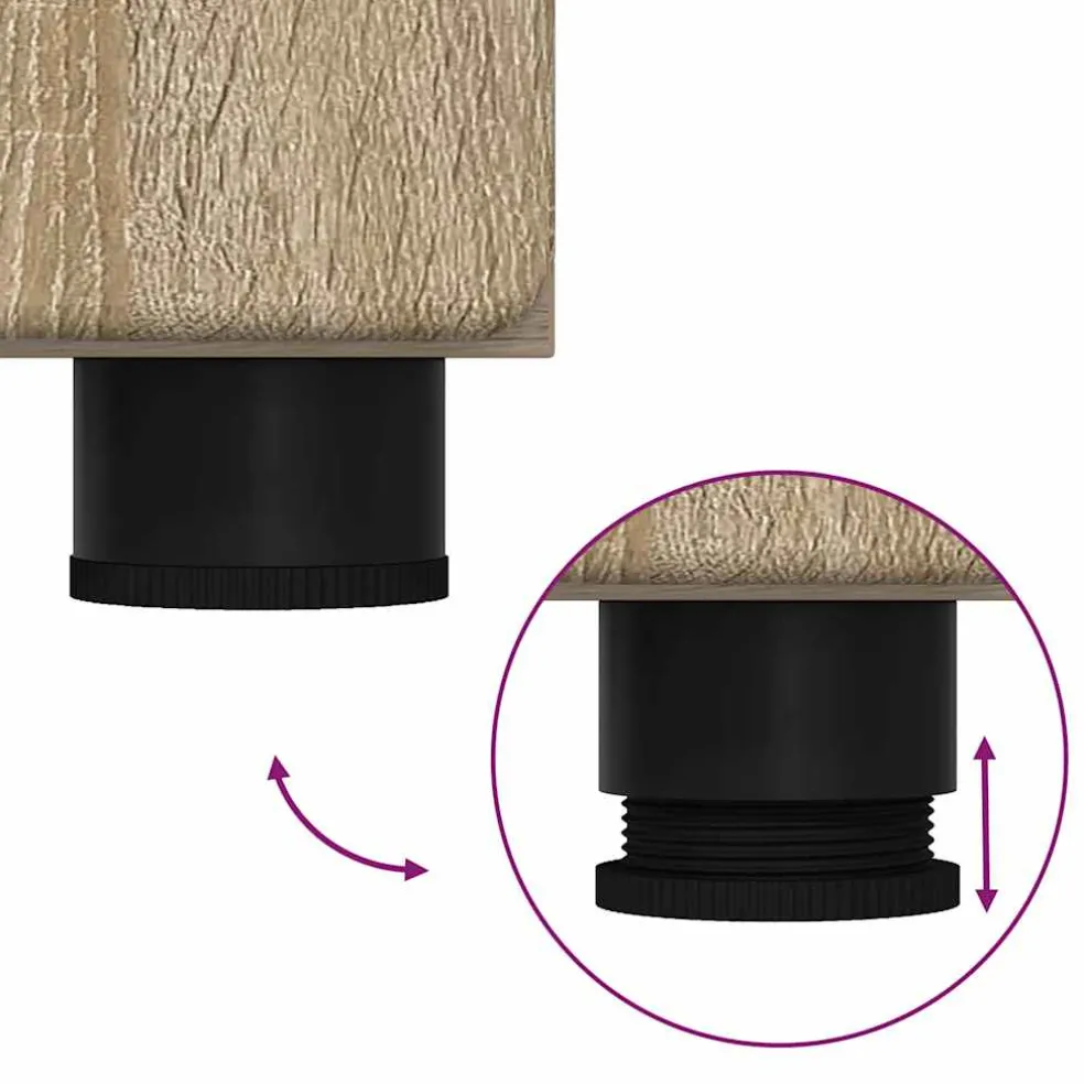 vidaXL Tv-meubelset FLORIN 3 st Sonoma Eiken Bewerkt hout