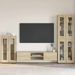 vidaXL Tv-meubelset FLORIN 3 st Sonoma Eiken Bewerkt hout