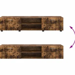 vidaXL Tv-meubelset FLORIN 3 st Gerookt eiken Bewerkt hout