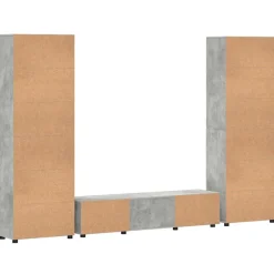 vidaXL Tv-meubelset FLORIN 3 st Beton Grijs Bewerkt hout