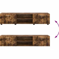 vidaXL Tv-meubelset FLORIN 3 st Gerookt eiken Bewerkt hout