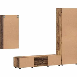 vidaXL Tv-meubelset FLORIN 3 st Oudhout Bewerkt hout