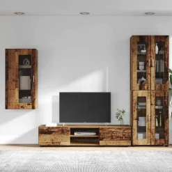 vidaXL Tv-meubelset FLORIN 3 st Oudhout Bewerkt hout