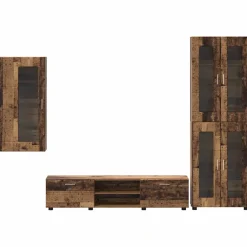 vidaXL Tv-meubelset FLORIN 3 st Oudhout Bewerkt hout