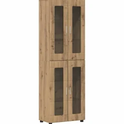 vidaXL Tv-meubelset FLORIN 3 st Artisan Eiken Bewerkt hout