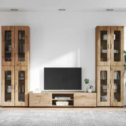 vidaXL Tv-meubelset FLORIN 3 st Artisan Eiken Bewerkt hout
