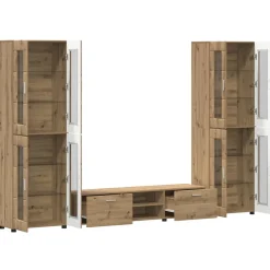 vidaXL Tv-meubelset FLORIN 3 st Artisan Eiken Bewerkt hout