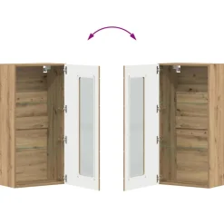 vidaXL Tv-meubelset FLORIN 3 st Artisan Eiken Bewerkt hout