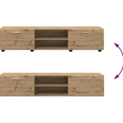vidaXL Tv-meubelset FLORIN 3 st Artisan Eiken Bewerkt hout