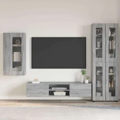 vidaXL Tv-meubelset FLORIN 3 st Grijs Sonoma Bewerkt hout