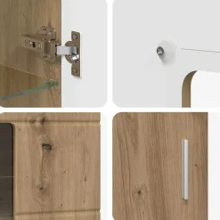 vidaXL Tv-meubelset FLORIN 3 st Artisan Eiken Bewerkt hout