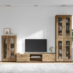 vidaXL Tv-meubelset FLORIN 3 st Artisan Eiken Bewerkt hout