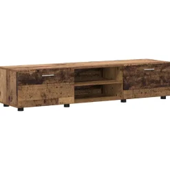 vidaXL Tv-meubelset FLORIN 3 st Oudhout Bewerkt hout
