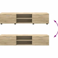 vidaXL Tv-meubelset FLORIN 3 st Sonoma Eiken Bewerkt hout