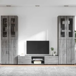 vidaXL Tv-meubelset FLORIN 3 st Grijs Sonoma Bewerkt hout
