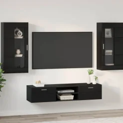 vidaXL Tv-meubelset FLORIN 3 st Beton Grijs Bewerkt hout