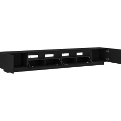 vidaXL Tv-meubelset 3 st Zwart Bewerkt hout