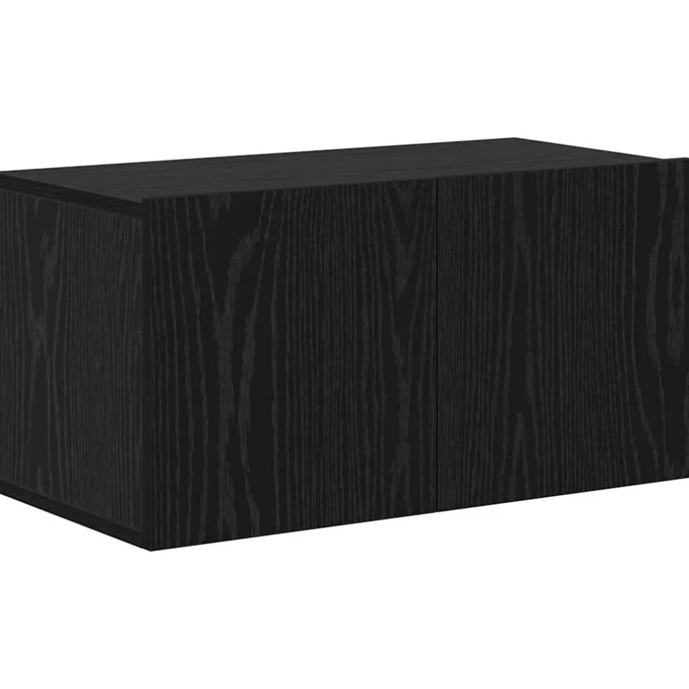 vidaXL Tv-meubelset 5 st Zwart Eiken Bewerkt hout