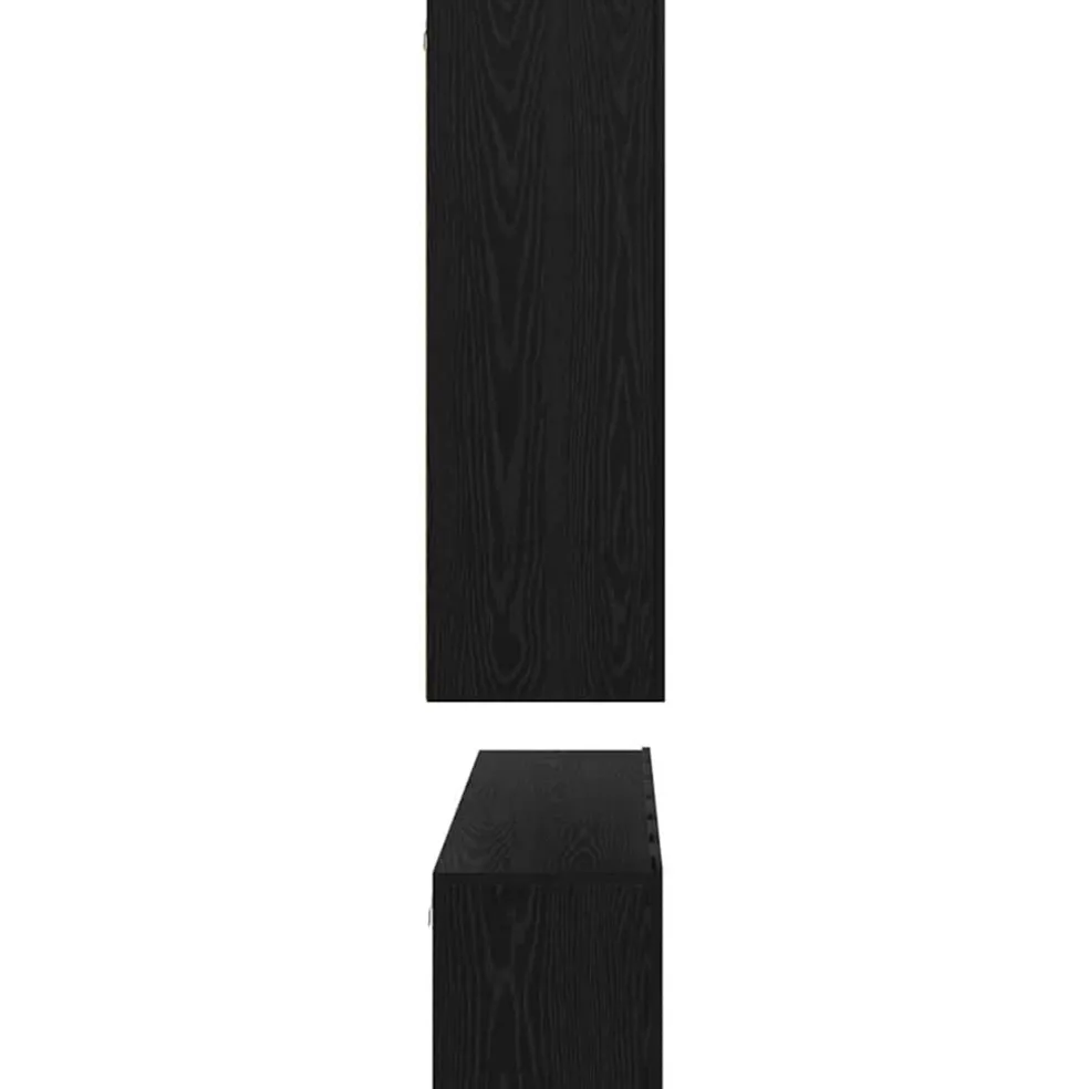 vidaXL Tv-meubelset 5 st Zwart Eiken Bewerkt hout