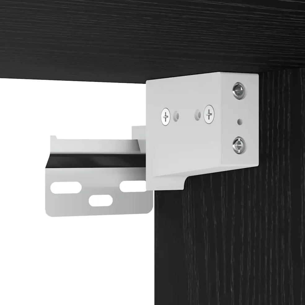 vidaXL Tv-meubelset 5 st Zwart Eiken Bewerkt hout