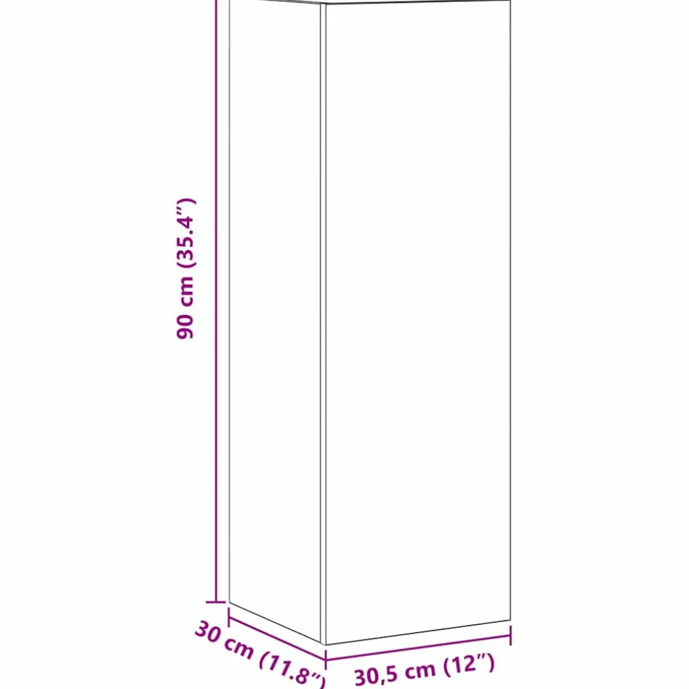 vidaXL Tv-meubelset 5 st Zwart Eiken Bewerkt hout