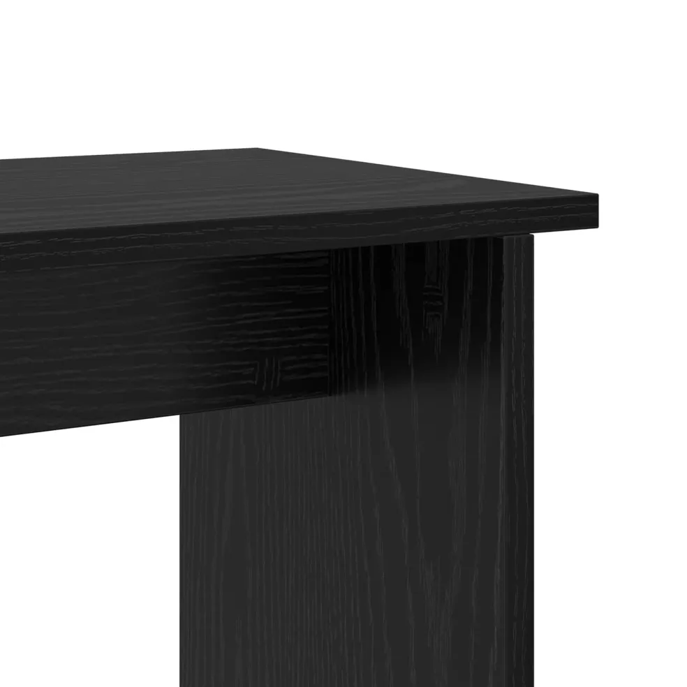 vidaXL Tv-meubelset 180,5 x 30 x 43 cm Zwart Eiken Bewerkt hout