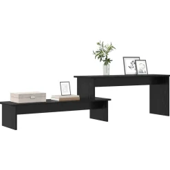 vidaXL Tv-meubelset 180,5 x 30 x 43 cm Zwart Eiken Bewerkt hout