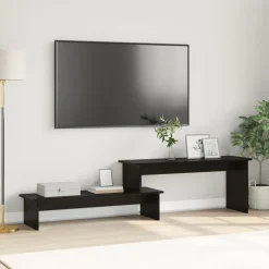 vidaXL Tv-meubelset 180,5 x 30 x 43 cm Zwart Eiken Bewerkt hout