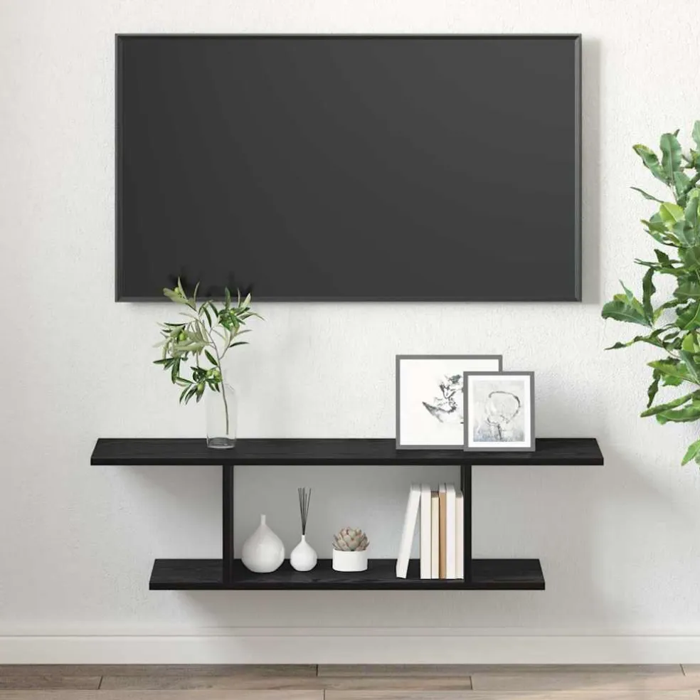 vidaXL Tv-meubelset 103 x 30 x 26,5 cm Zwart Bewerkt hout