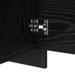 vidaXL Tv-meubelset 90 x 35 x 40 cm Zwart Eiken Bewerkt hout