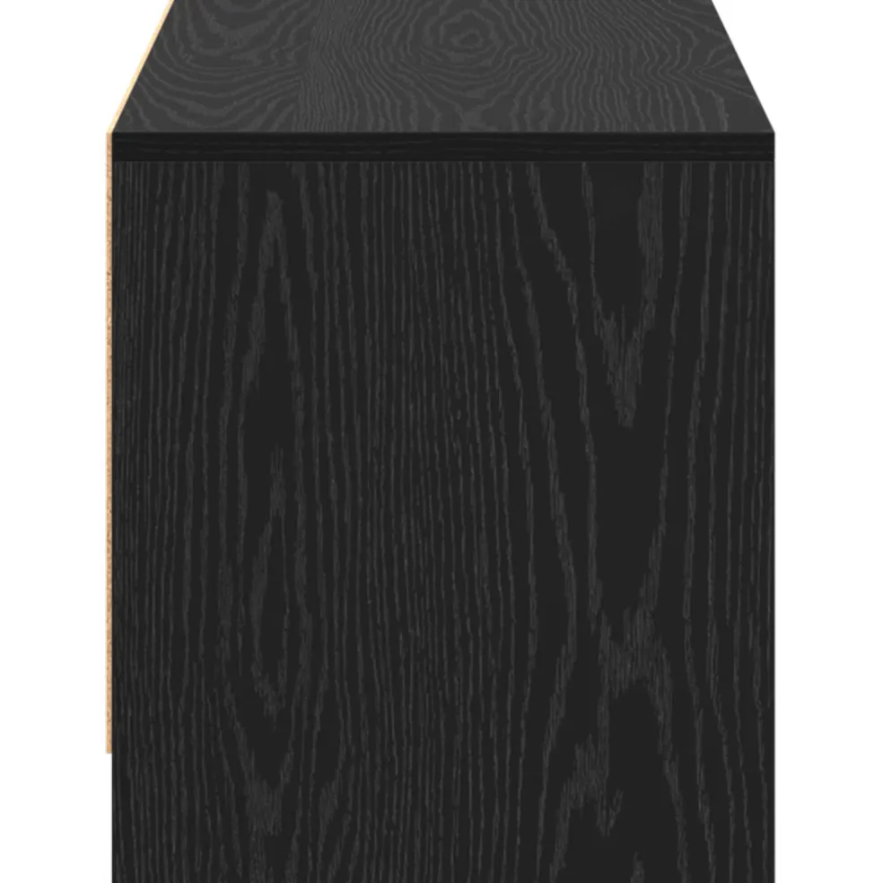 vidaXL Tv-meubelset 90 x 35 x 40 cm Zwart Eiken Bewerkt hout