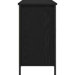 vidaXL Tv-meubelset 101 x 35 x 65 cm Zwart Eiken Bewerkt hout