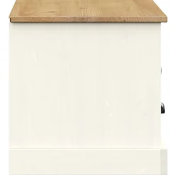 vidaXL Tv-meubel VIGO 106x40x40 cm massief grenenhout wit