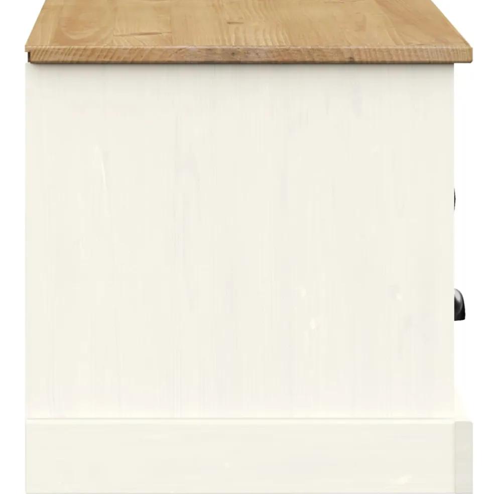 vidaXL Tv-meubel VIGO 106x40x40 cm massief grenenhout wit