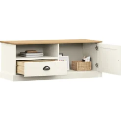 vidaXL Tv-meubel VIGO 106x40x40 cm massief grenenhout wit