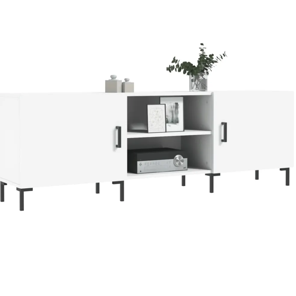 vidaXL Tv-meubel 150x30x50 cm bewerkt hout wit