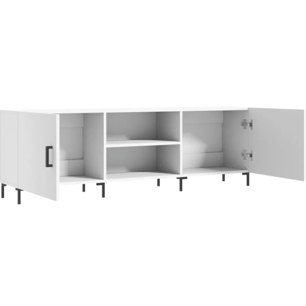 vidaXL Tv-meubel 150x30x50 cm bewerkt hout wit