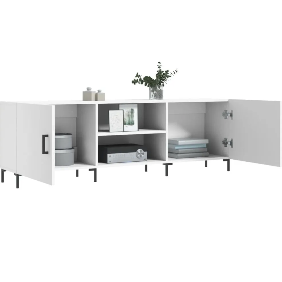 vidaXL Tv-meubel 150x30x50 cm bewerkt hout wit