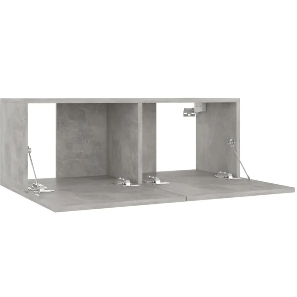 vidaXL Tv-meubel 80x30x30 cm bewerkt hout betongrijs