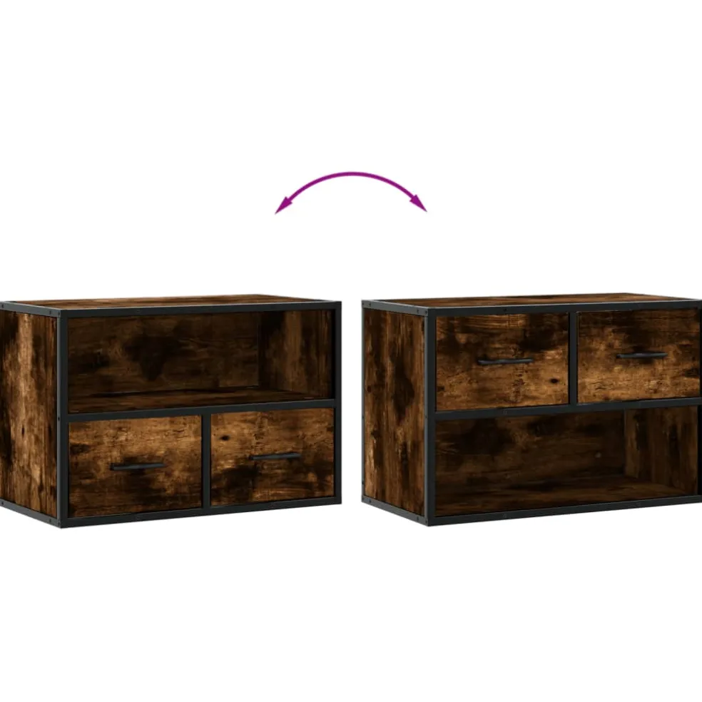 vidaXL Tv-meubel 100x35x40 cm bewerkt hout betongrijs