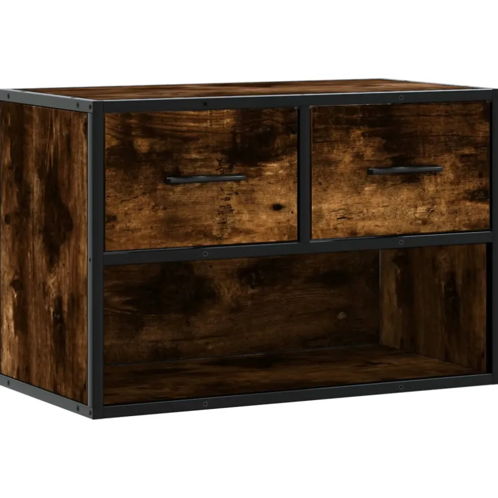 vidaXL Tv-meubel 100x35x40 cm bewerkt hout betongrijs