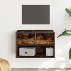 vidaXL Tv-meubel 100x35x40 cm bewerkt hout betongrijs