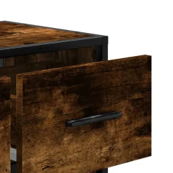 vidaXL Tv-meubel 60x31x39,5 cm bewerkt hout metaal gerookt eikenkleur